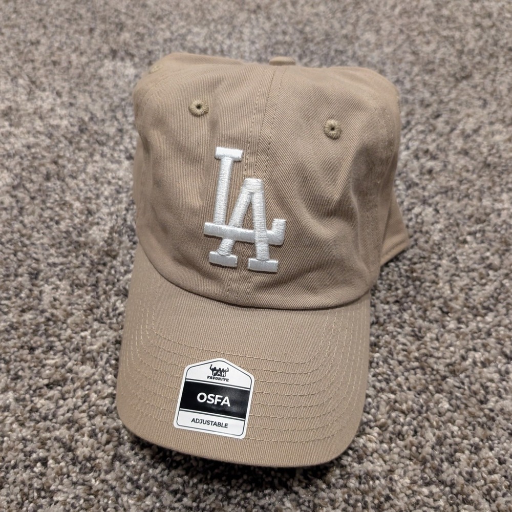 Fan Favorite Dodgers Hat Unisex OSFA Tan NWT MLB LA Baseball Cap Adjustable